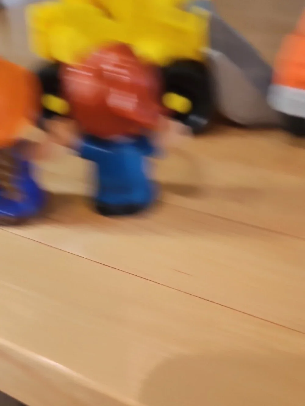Little People Kids Toy Dump Truck & Loader Set - Orange & Yellow